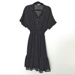 SUZY SHIER - Short Sleeve Button Up Dress